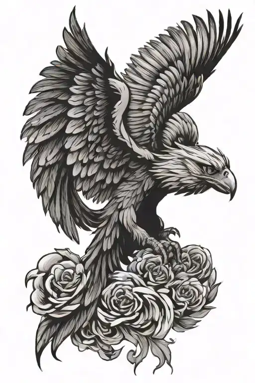 ave fenix flying tattoo design idea