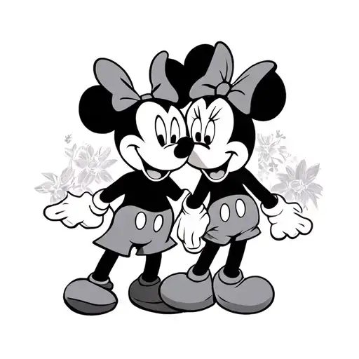 Mickey And Minnie tattoo design idea