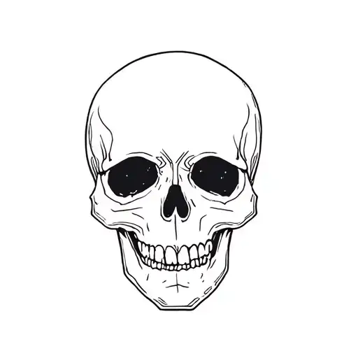 skull face tattoo design idea