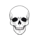 skull face tattoo design idea