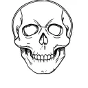 skull face tattoo design idea