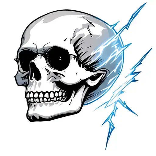 Harry Potter lightning candy skull wearing tattoo design idea