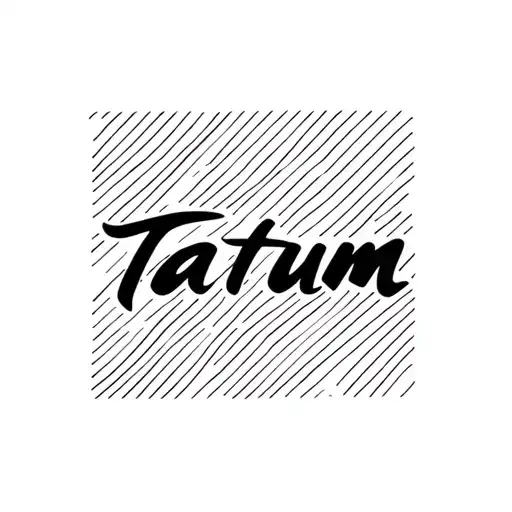 Kids names with Tatum tattoo design idea