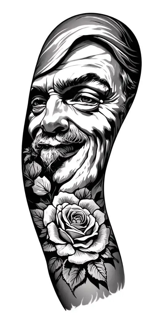 memorial dad tattoo design idea