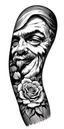 memorial dad tattoo design idea