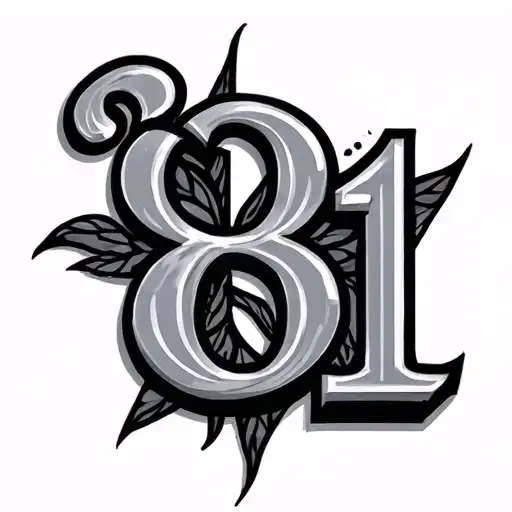 831 8 letters tattoo design idea