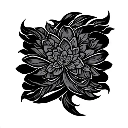 Japanese Polynesian inspired arm band tattoo design idea
