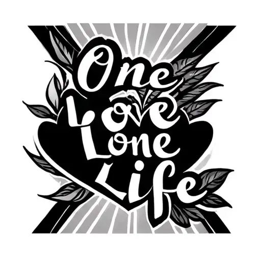 One Love One Life tattoo design idea
