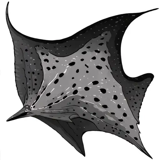 eagle ray swimming tattoo design idea