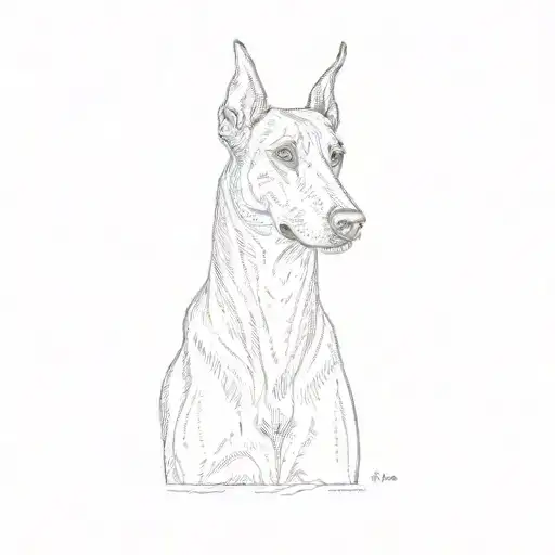 a doberman pinscher tattoo design idea