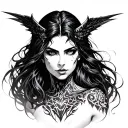 Morrigan tattoo design idea
