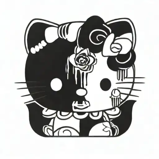 hello kitty tattoo design idea