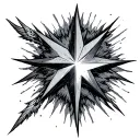 supernova Aquarius Sagittarius love star tattoo design idea