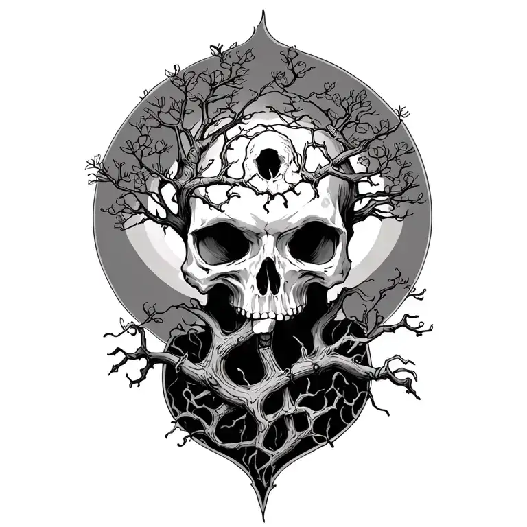 poison tree tattoo design idea
