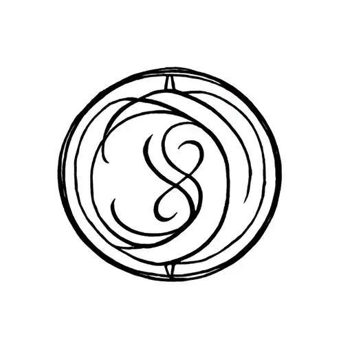 zodiac sign interwined Leo and virgo symbol tattoo design idea