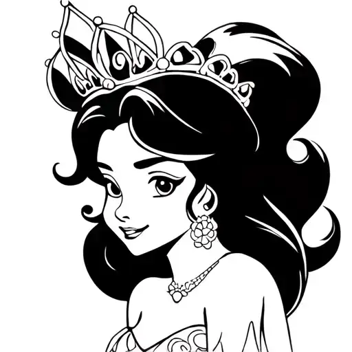 disney princess tattoo design idea