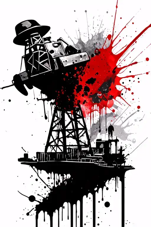oilfield tattoo design idea