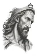 Lighthouse stormy condition tattoo design idea