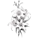 multiple flower half sleeve featuring spider lilies blooming along tattoo design idea