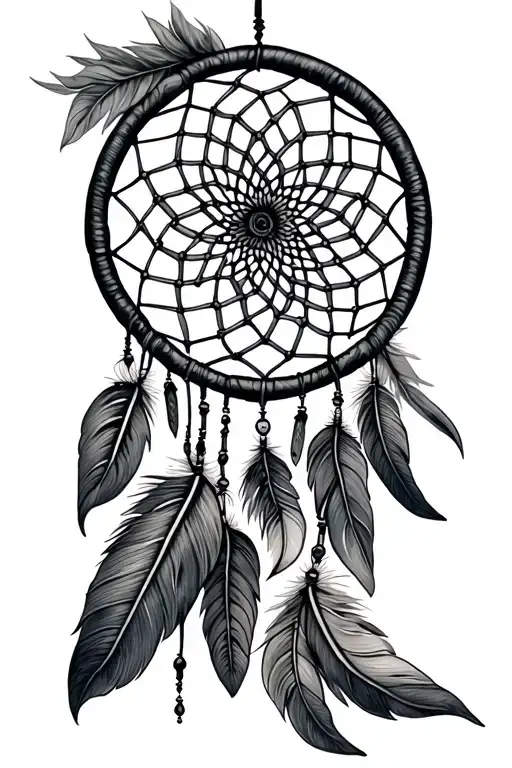 Dreamcatcher tattoo design idea