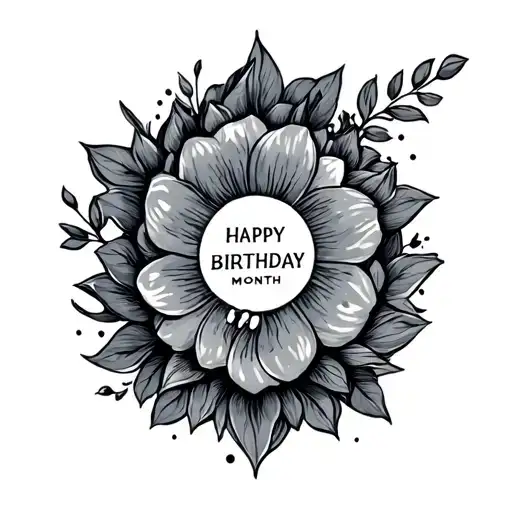 Birthday Month tattoo design idea