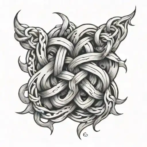 witch's knot tattoo design idea