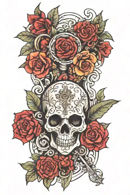 incorporate swiss and russian heritage symbols tattoo design idea