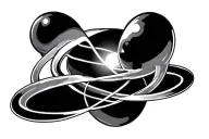 quantum entanglement between 2 protons with line between the 2 tattoo design idea