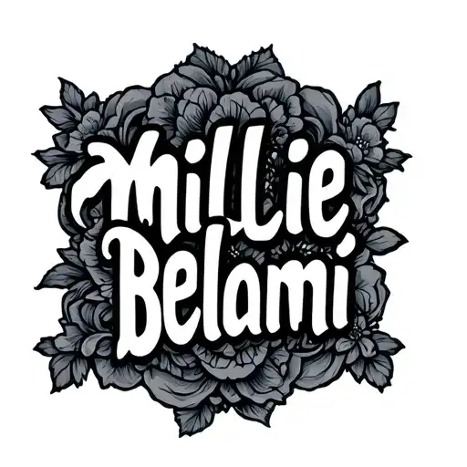 "Millie Belami" Names tattoo design idea