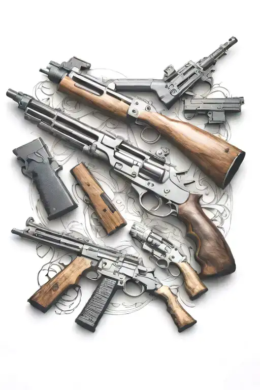 arsenal weapons  tattoo design idea