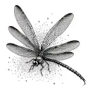 Dragonfly made tattoo design idea