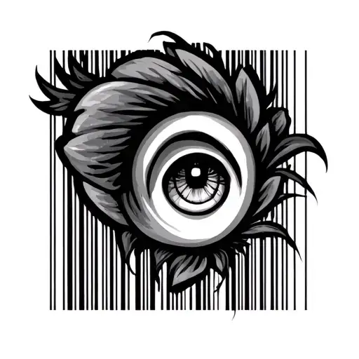 barcode black owned tattoo design idea