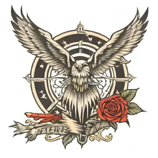 Veteran Rest in Peace tattoo design idea