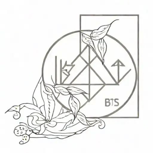BTS logo combined tattoo design idea