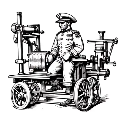 John Deere US Navy sailor printing press tattoo design idea