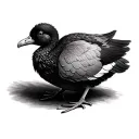 realistic dodo bird sitting tattoo design idea