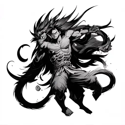 Gojo vs Sukuna domain expansion tattoo design idea