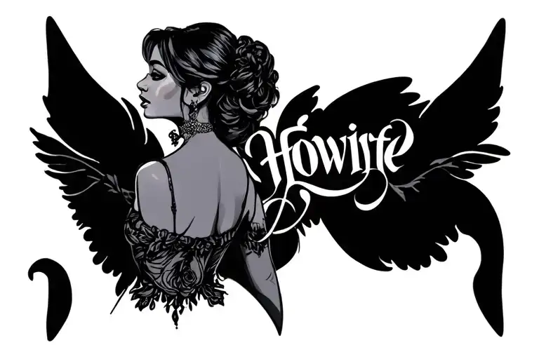 lower back hotwife tattoo design idea