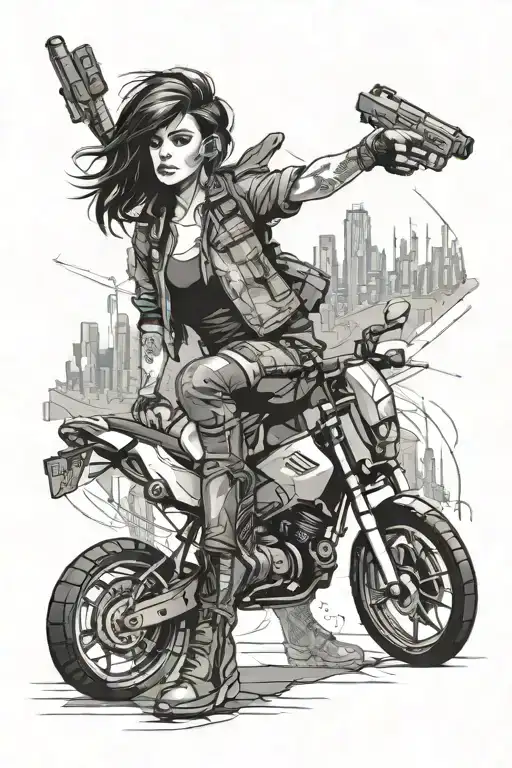 Cyberpunk edgerunners Rebecca tattoo design idea