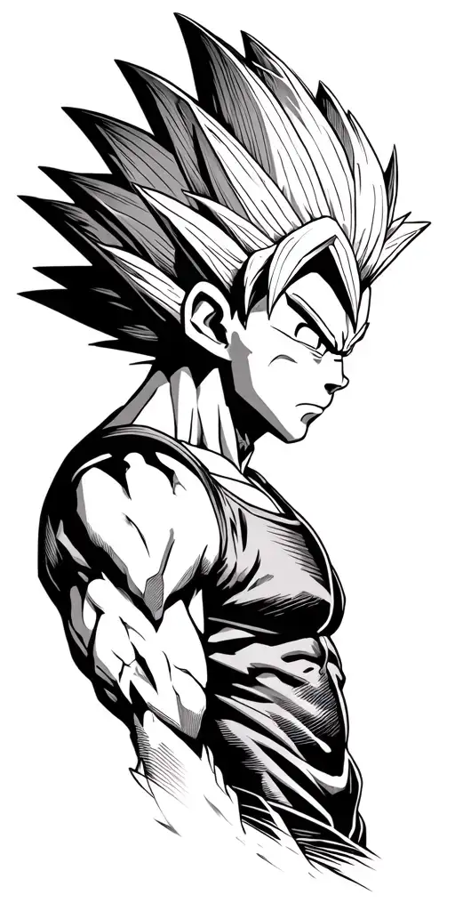 dragon ball z vegeta tattoo design idea