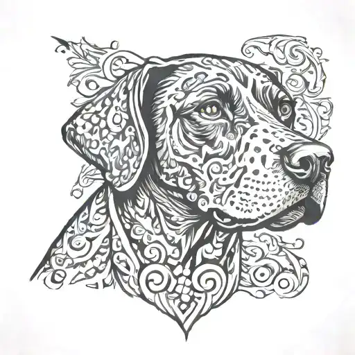 German short haired pointer tattoo design idea