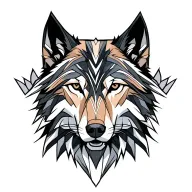 wolf head tattoo design idea