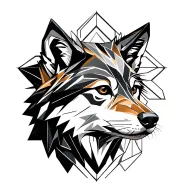 wolf head tattoo design idea