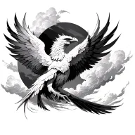 garuda / sky / heaven tattoo design idea
