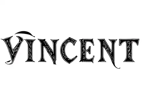 "VINCENT" tattoo design idea