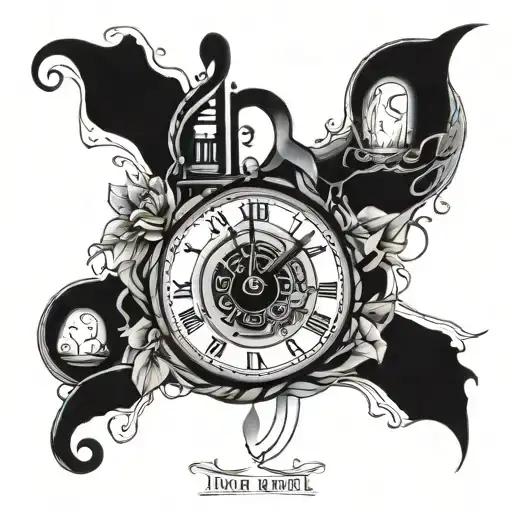 music sheets, DNA and time heals all lights turned tattoo design idea