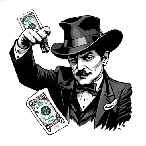 Gangster Monopoly Man tattoo design idea