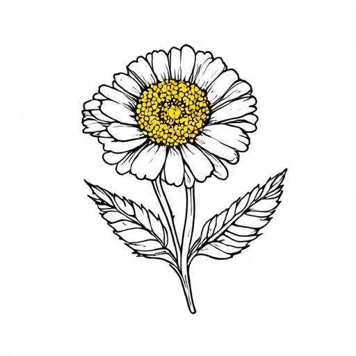 appalachia marigold flower tattoo design idea