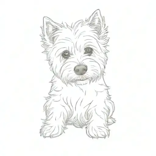 west highland terrier tattoo design idea