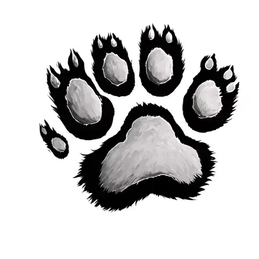 4 cat paw print individual tattoo design idea